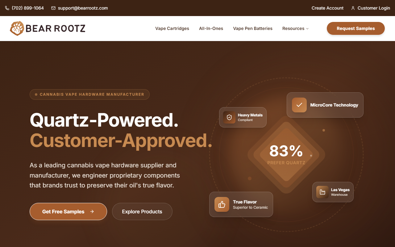Bear Rootz website built by Brand Bongo